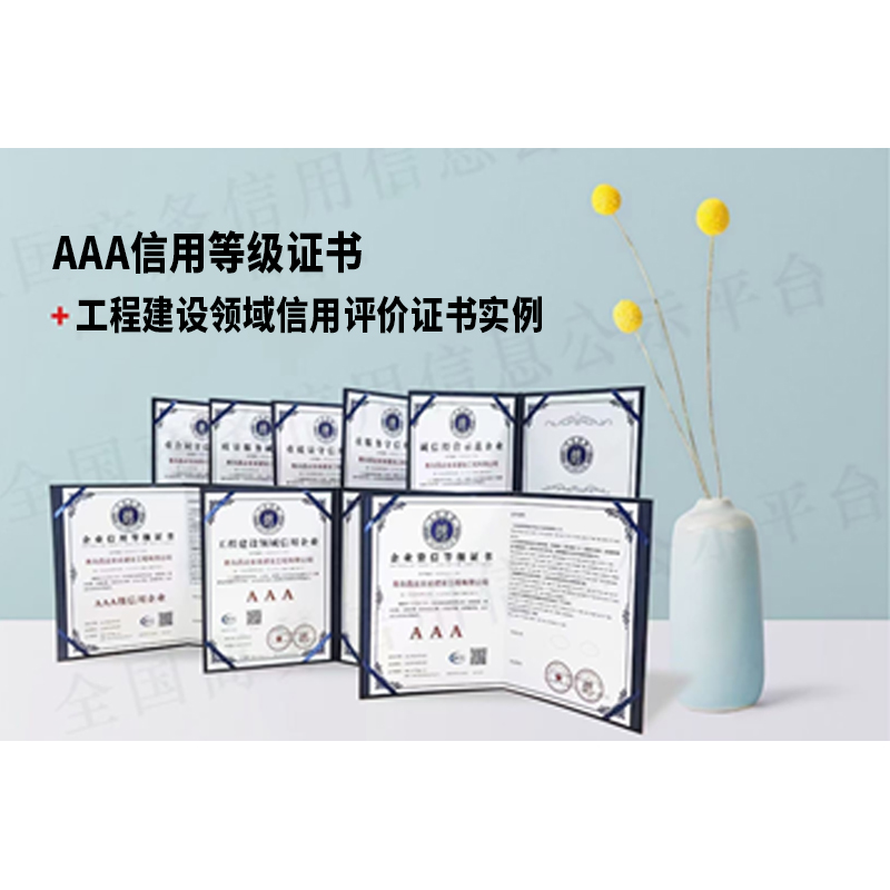 3A证书 七证一铜牌 九证一铜牌